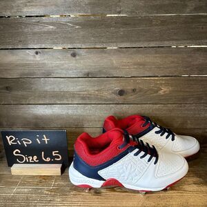 New Womens Rip It‎ Ringor Red White Blue Softball Cleats Shoes Sneakers Size 6.5